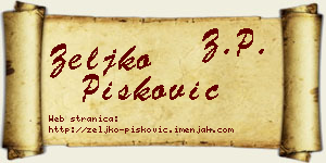 Željko Pisković vizit kartica